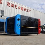 Game Kiosk Factory - Custom Stainless Steel Frame Street Food Cart 110V