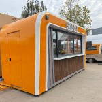 Mobile Sales Booth Factory - Custom Orange Minimalist Transparent Display