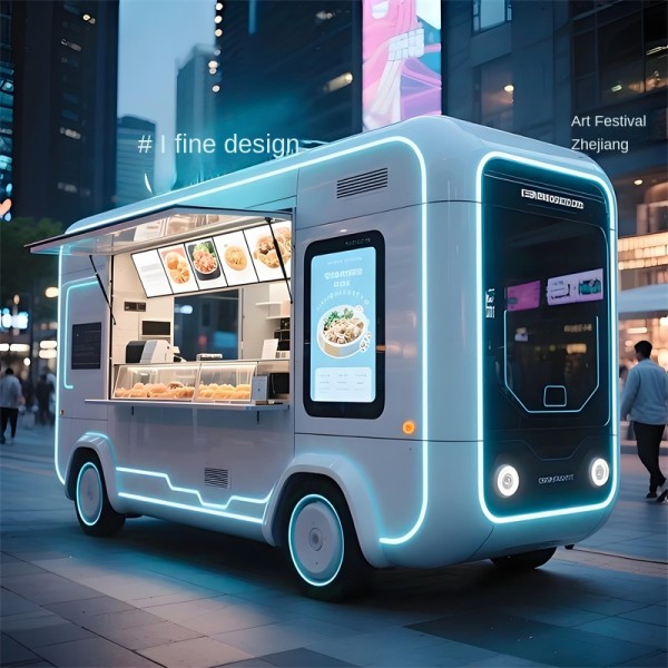 Neon Dining Car Factory - Custom Retro Sci-fi Fast Food Truck Barbecue