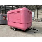Food Truck Supplier - Custom Pink Fully Equipped Coffee Pizza Trailer
