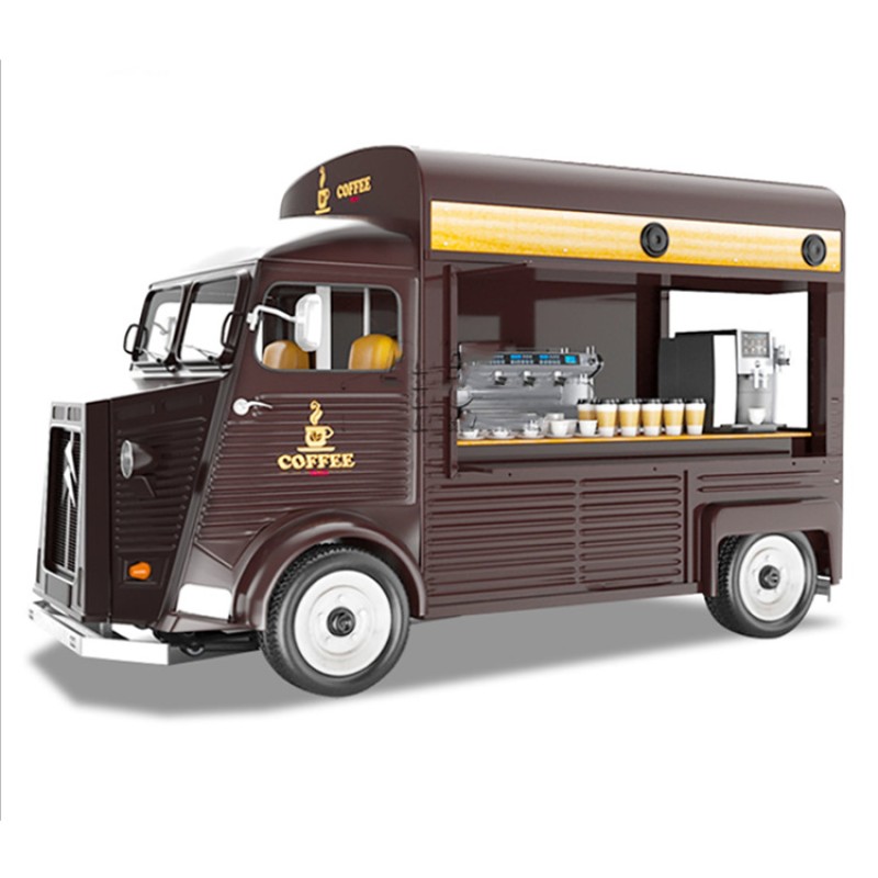 Mobile Food Truck Factory - Steaming Galvanized Trailer Full Kitchen