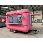 Food Truck Supplier - Custom Pink Fully Equipped Coffee Pizza Trailer
