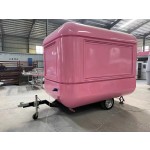 Food Truck Supplier - Custom Pink Fully Equipped Coffee Pizza Trailer