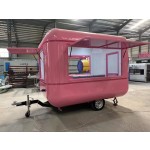 Food Truck Supplier - Custom Pink Fully Equipped Coffee Pizza Trailer