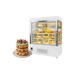 Cake Display Chiller Factory - Custom LED-Lit Right Angle Glass Showcase