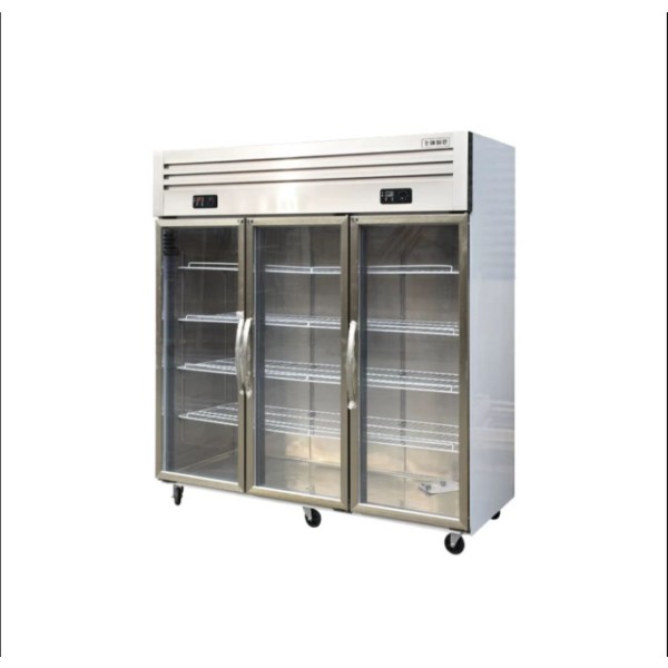 Vertical Freezer Factory - Custom Stainless Steel Glass Door Display