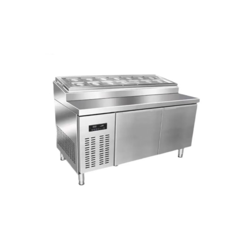 Salad Refrigerator Factory - Custom 2 Door Refrigerated Salad Bar Sale