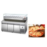 Pizza Prep Table Factory - Custom 2 Drawers Marble Top Refrigerator