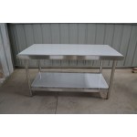 Worktable Factory - Custom 2-Layer Stainless Steel Prep Workbench Hotel