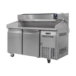 Pizza Prep Table Factory - Custom Marble Top Stainless Steel Fridge