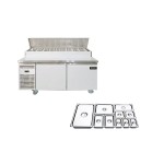 Salad Bar Factory - Custom Stainless Steel Pizza Refrigerator Prep Table