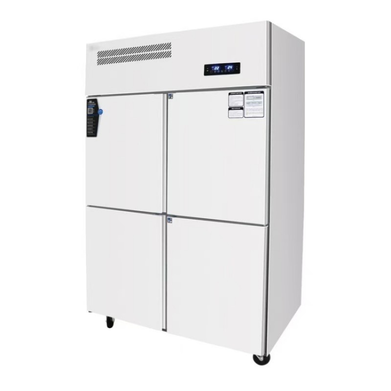 Vertical Freezer Factory - Custom Stainless Steel 4-Door Seafood Cooler