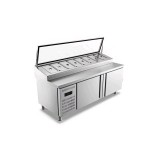 Salad Bar Factory - Custom Stainless Steel Working Table Refrigerator
