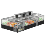 Upright Freezer Factory - Custom Flat Glass Display Coolers Frozen Island