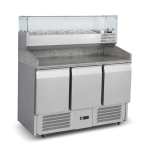 Pizza Prep Table Factory - Custom 2 Drawers Marble Top Refrigerator