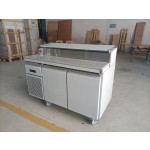 Salad Bar Factory - Custom Stainless Steel Pizza Refrigerator Prep Table