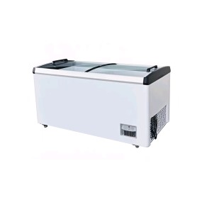 Meat Display Factory - Custom Supermarket Island Deep Freezer Glass Refrigerator