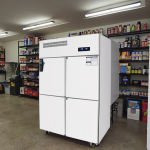 Refrigerator Factory - Custom 4-Door Vertical Glass Freezer Air Cooling