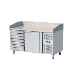 Pizza Prep Table Factory - Custom 2 Drawers Marble Top Refrigerator