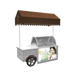 Ice Cream Cart Factory - Stainless Steel Portable Push Cart