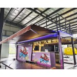 Food Truck Factory - Two Story Wood Dining Food Truck