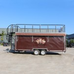 Mobile Food Trailer Factory - Electric Brake Double Decker Food Truck