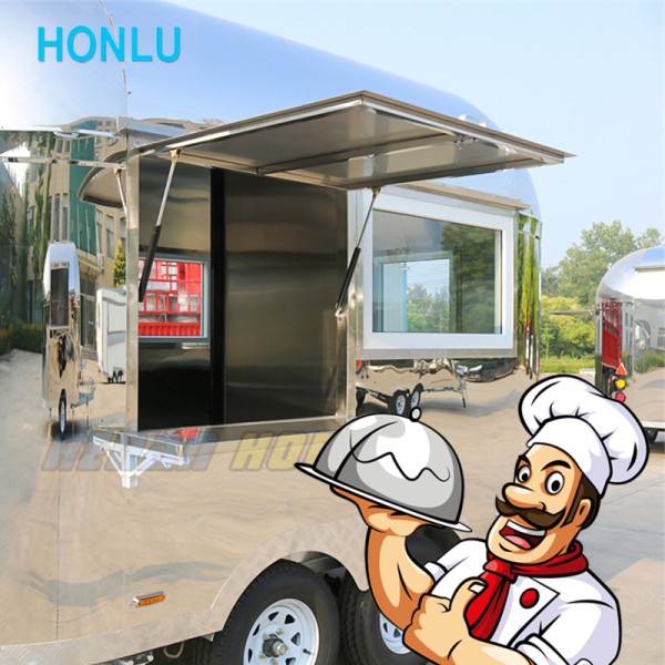 Food Trailer Manufacturer - Custom 10ft Stainless Steel Snack Trailer