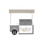 Ice Cream Cart Factory - Stainless Steel Portable Push Cart