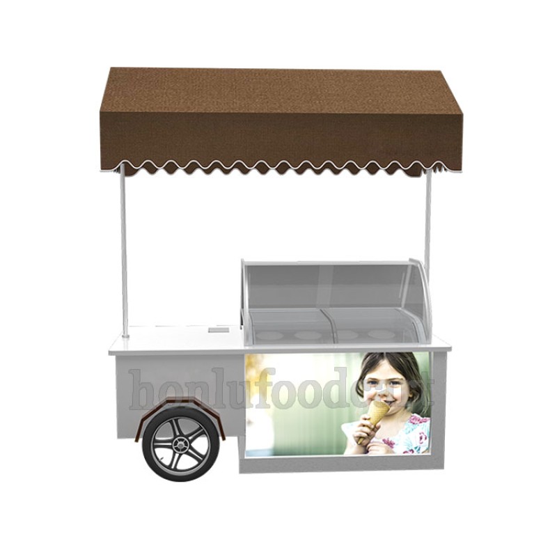 Ice Cream Cart Factory - Stainless Steel Portable Push Cart