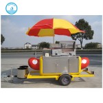 Food Trailer Manufacturer - CE Approved Hot Dog BBQ Popsicle Cart