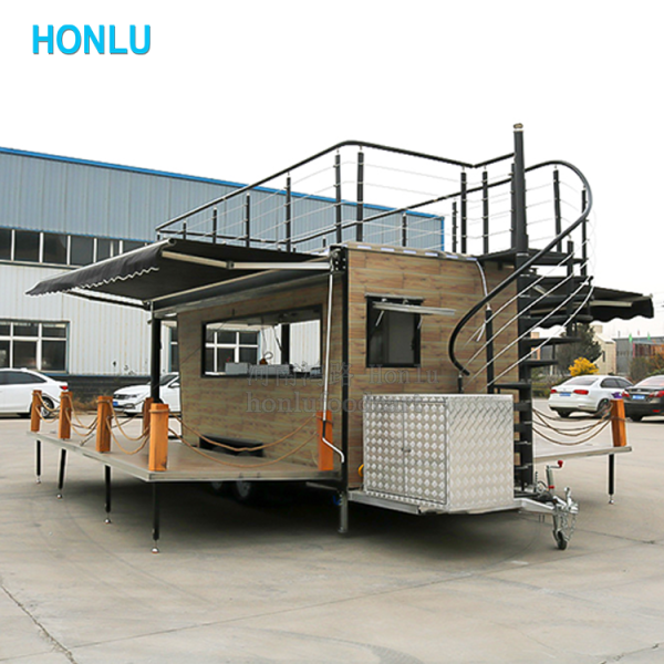 Food Truck Manufacturer - CE Approved Two Story Food Trailer