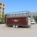 Mobile Food Trailer Factory - Electric Brake Double Decker Food Truck