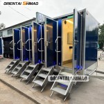 Mobile Toilet Factory - Custom 2 Axle Travel Shower Plastic Toilets
