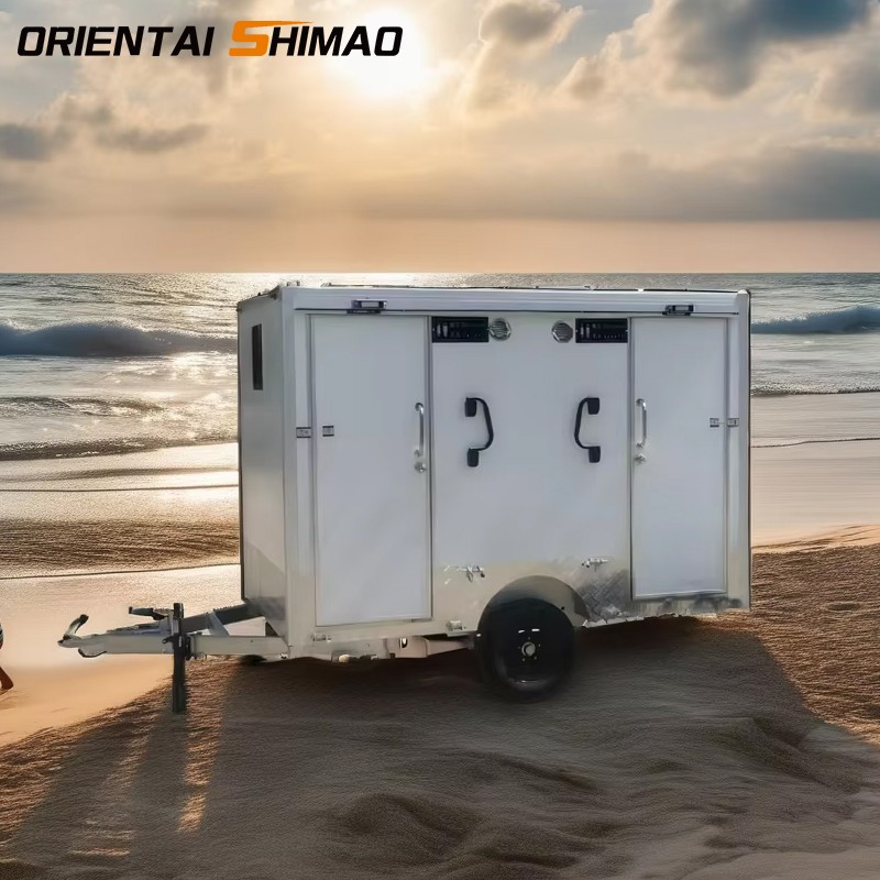 Toilet Trailer Factory - Custom Outdoor Portable 2 Stall Mobile Toilet