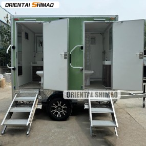 Restroom Trailer Factory - Custom Outdoor 2 Station Luxury Bathroom
