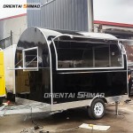 Food Truck Factory - Custom Black Round Trailer Fast Food Car Europe
