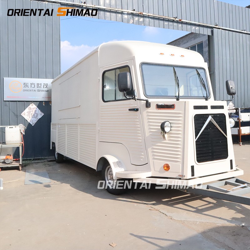 Food Cart Factory - Custom Retro BBQ Fiberglass Ice Cream Coffee Cart