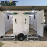 Toilet Trailer Factory - Custom Outdoor Portable 2 Stall Mobile Toilet