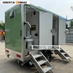 Restroom Trailer Factory - Custom Outdoor 2 Station Luxury Bathroom