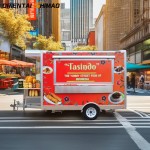 Food Trailer Factory - Custom Mobile Churros Dessert Kiosk Ice Cream