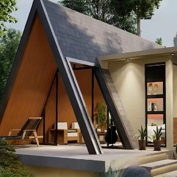 Portable House Supplier - Green Environment Triangular Kit House