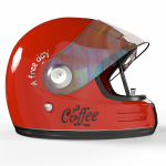Food Kiosk Manufacturer - Roadside Helmet Shape Coffee Truck