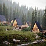 Camping House Manufacturer - Steel Structure A Frame Wooden House