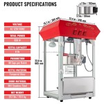 Popcorn Machine Factory - Custom WeWork 8 Oz 850W Automatic Popper