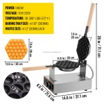 Waffle Maker Factory - Custom WeWork 1400W Commercial Bubble Egg Puff