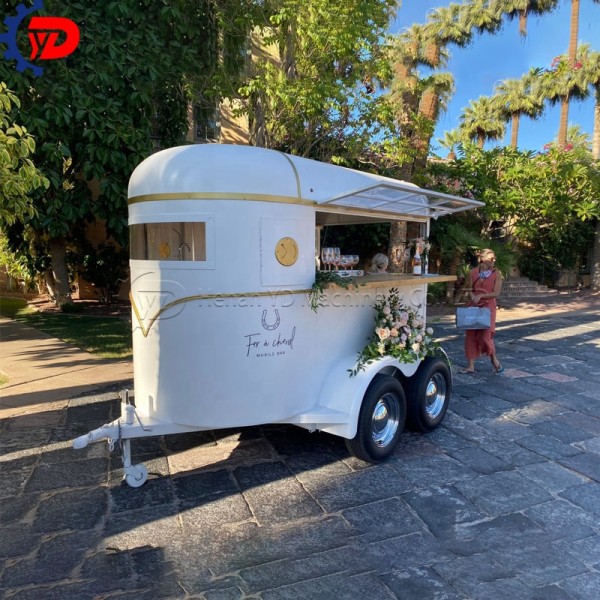 Vintage Concession Trailer Supplier - Street Food Truck Beer Bar Cart