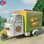 Electric Food Truck Manufacturer - Custom Piaggio Ape Tuk Tuk Ice Cream Cart