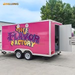 Concession Food truck Manufacturer - Custom Size Coffee Trailer Cart Red