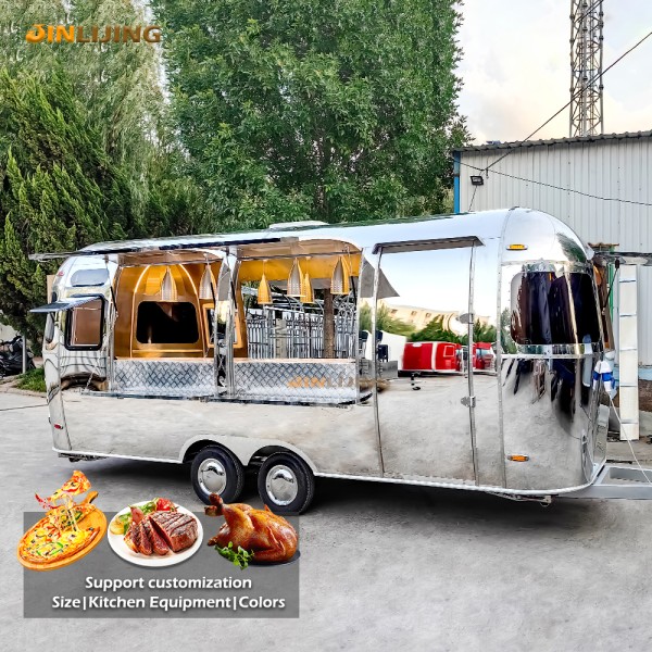 Food Trailer Manufacturer - 304 Stainless Steel Pizza Ice Cream Van