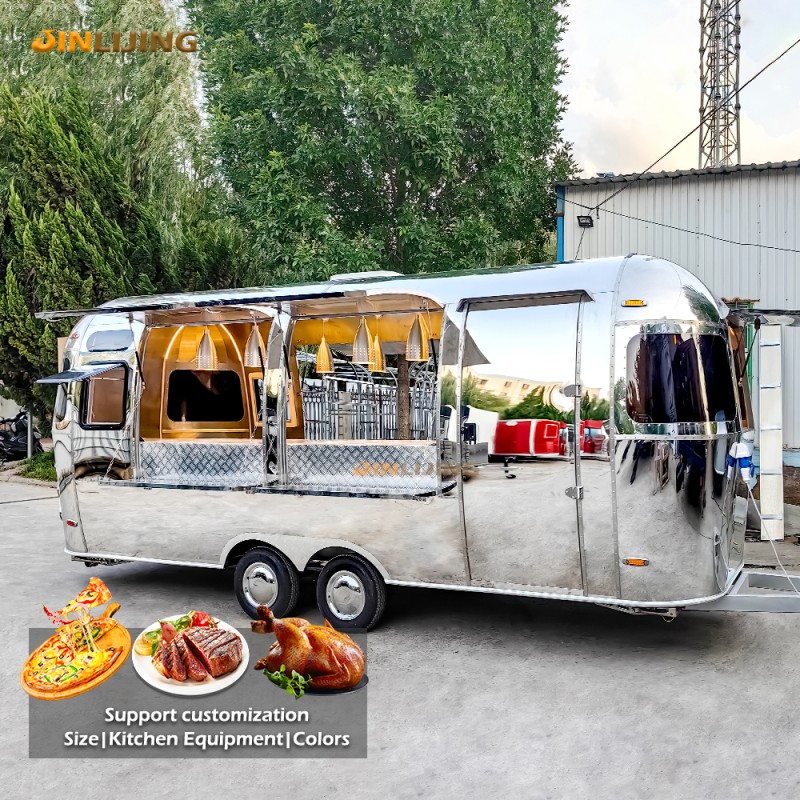 Food Trailer Manufacturer - 304 Stainless Steel Pizza Ice Cream Van